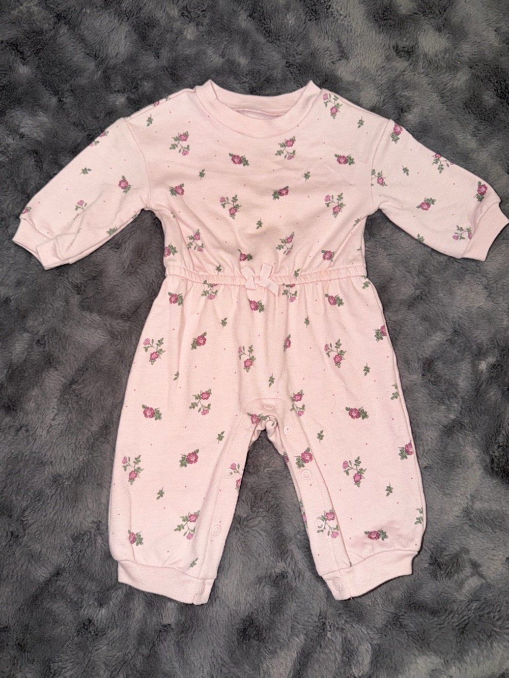 Mauve Floral Baby jumpsuit